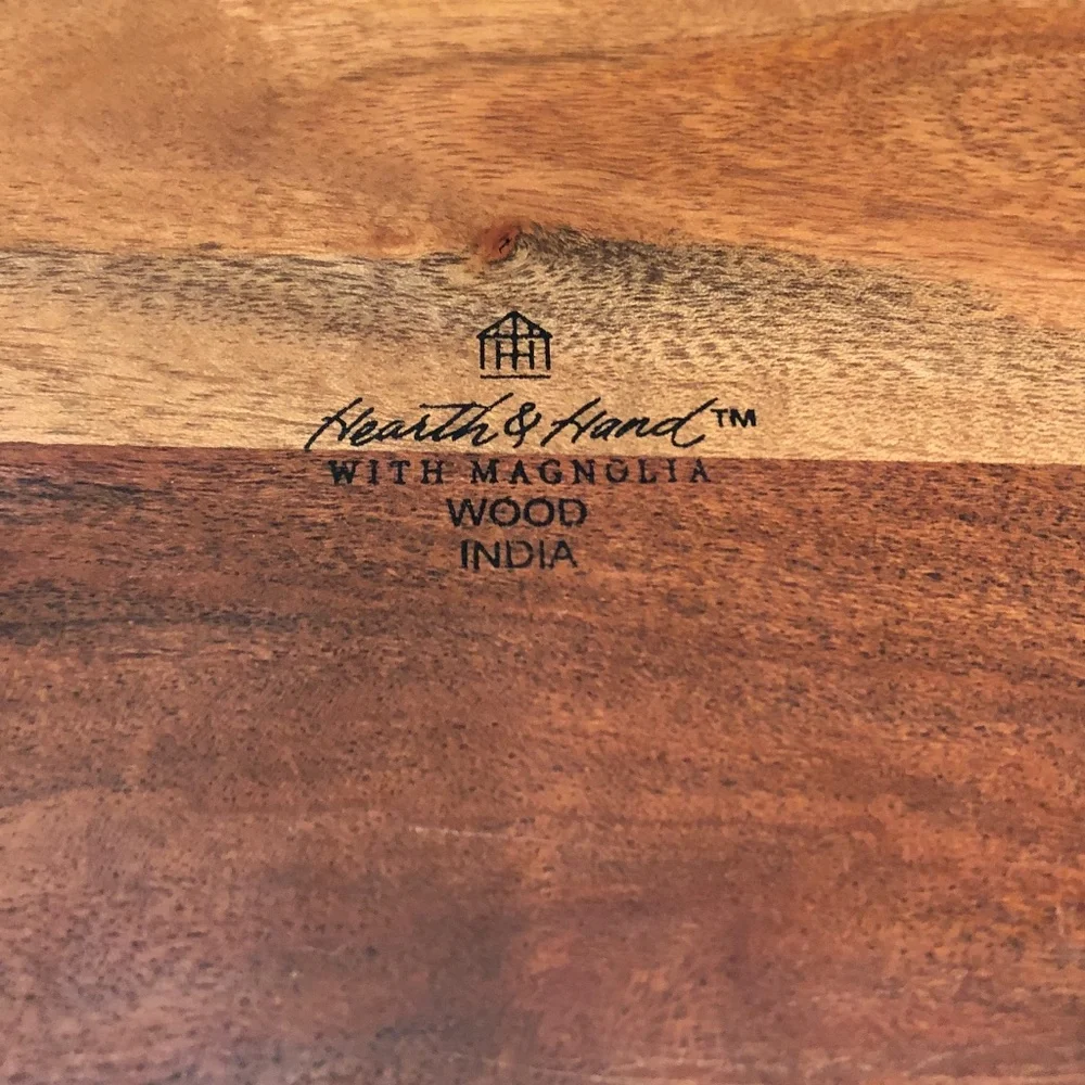 Hearth & Hand with Magnolia Wood Dozen Egg Tray Gold Metal Handles Easter Spring - Picture 10 of 10